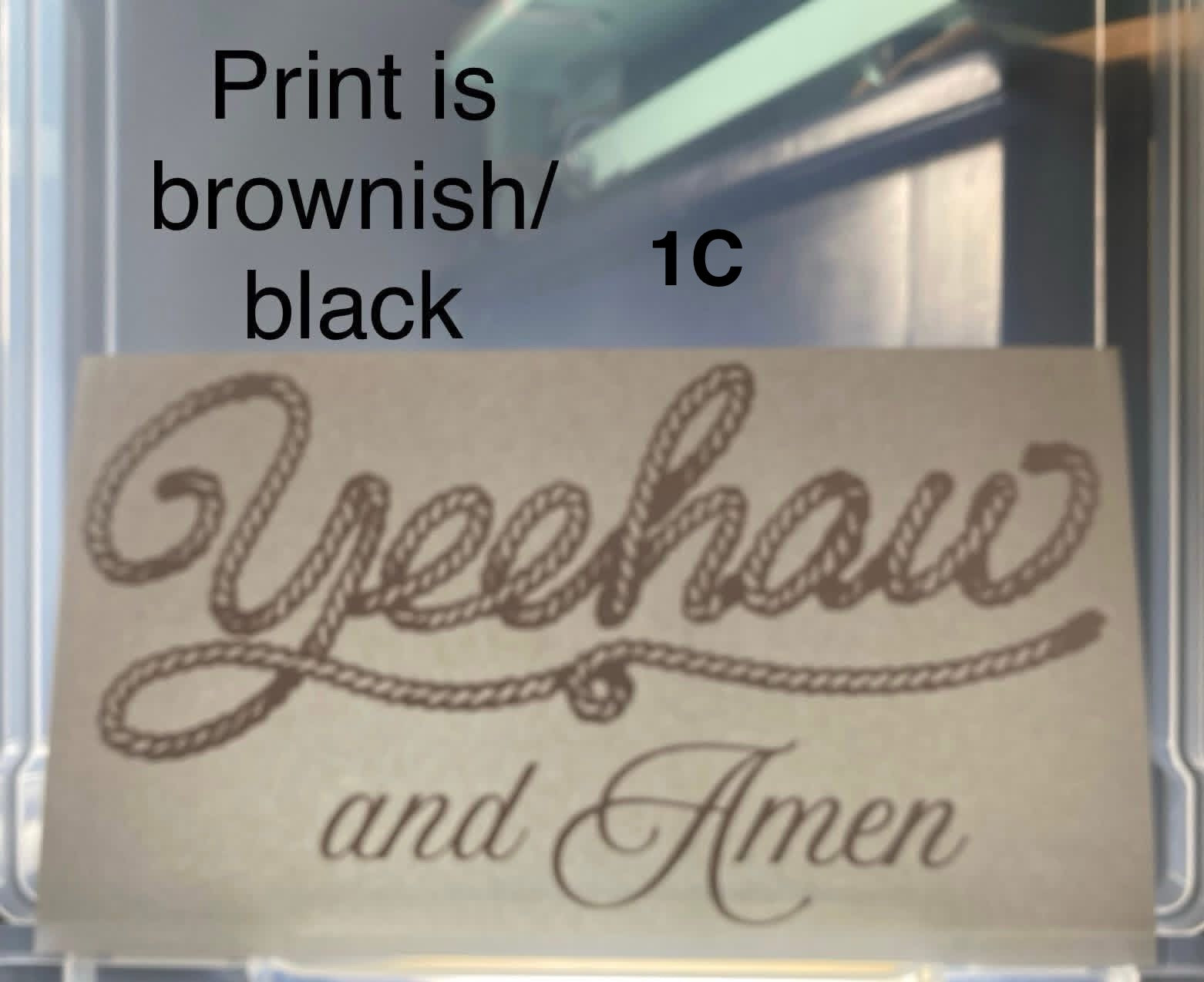 Single color Screen print $2.00 (reg price)